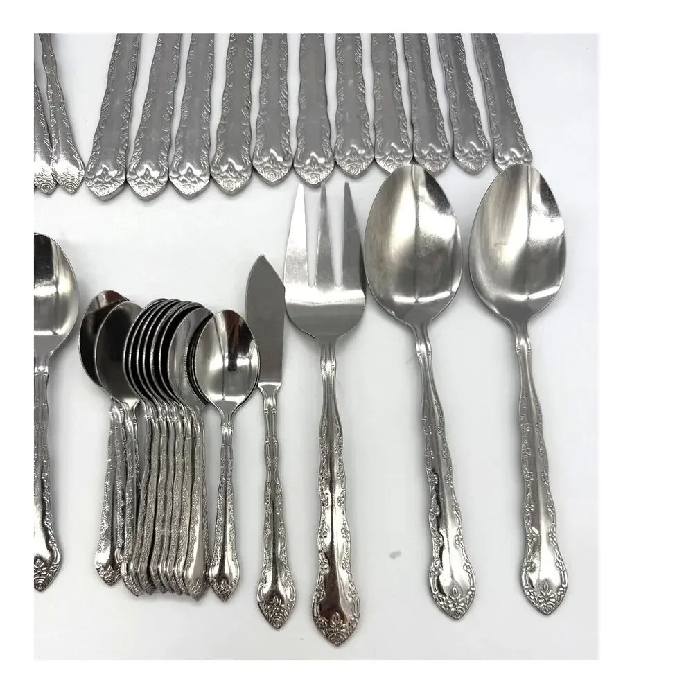 Stainless Steel Flatware 84 Pieces All Same Pattern *See Desc for Pieces